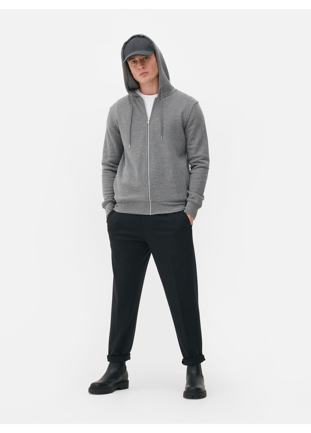 Толстовка флис,темно-серый меланж, Primark (368994842)