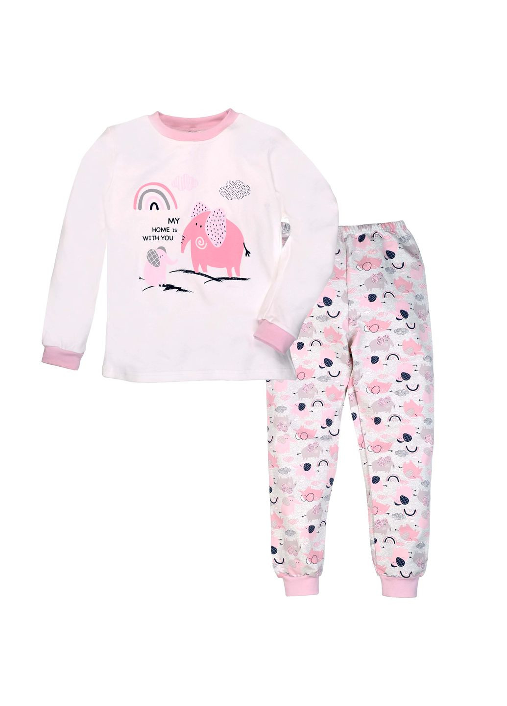 Рожева всесезон піжама дитяча татошка - зручна та стильна кофта + брюки JUGO 0106302рсл