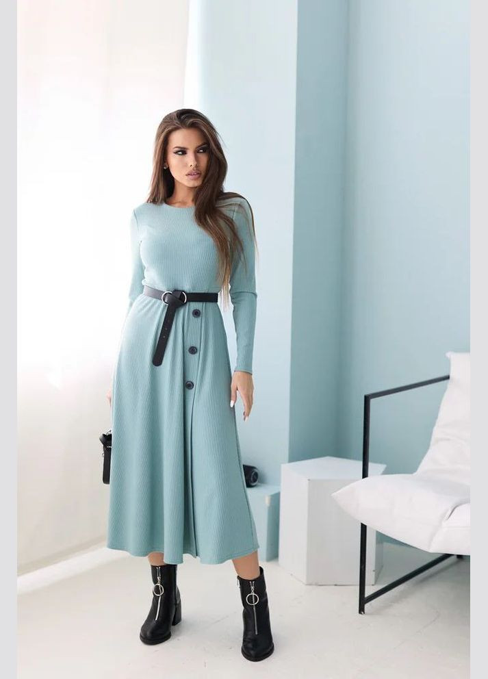 Оливкова повсякденний, кежуал сукня з пишною спідницею Seventeen