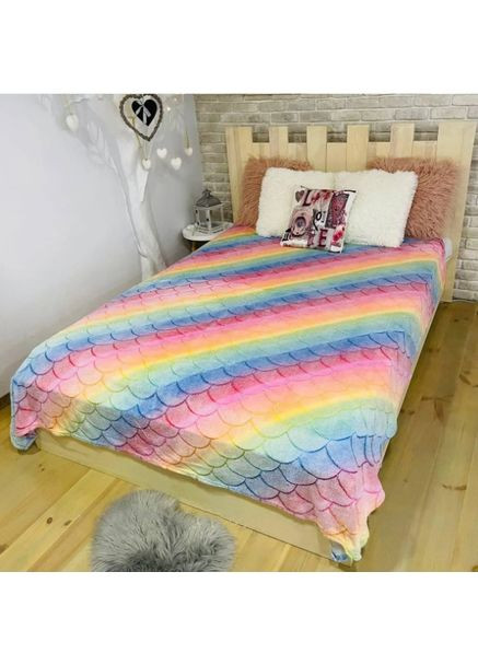 Плед-покривало з мікрофібри День-Ніч зі світлонакопичувачем "Веселка" Malloory Home (372713028)