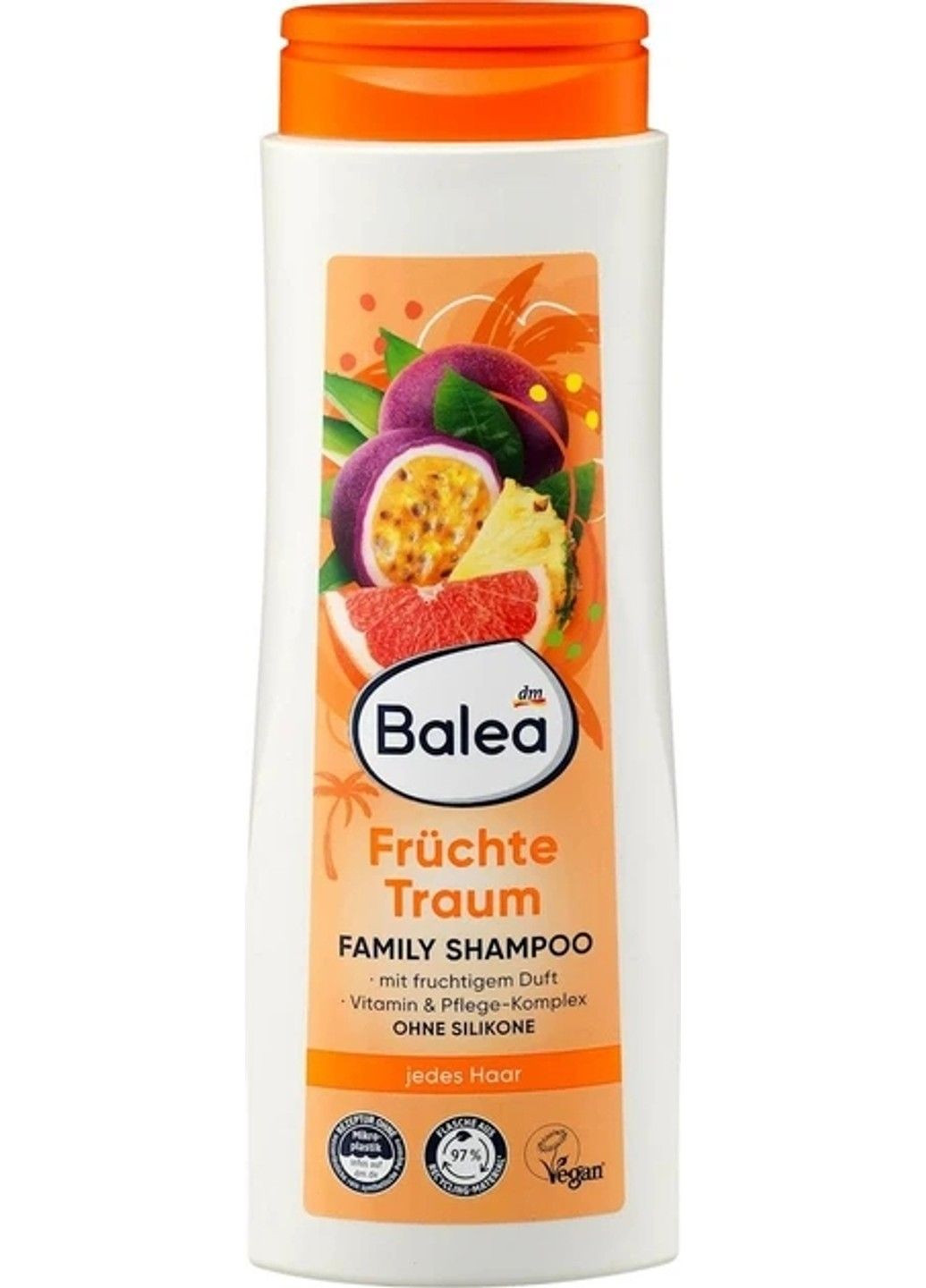 Семейный шампунь для любых волос с ароматом маракуйи Family Shampoo 500 мл Balea (337177381)