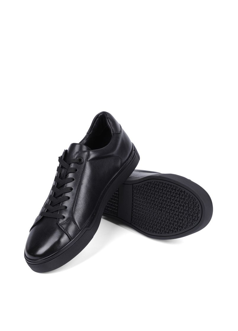 Чорні чоловічі кеди 034a-04-d01 чорний шкіра MIRATON