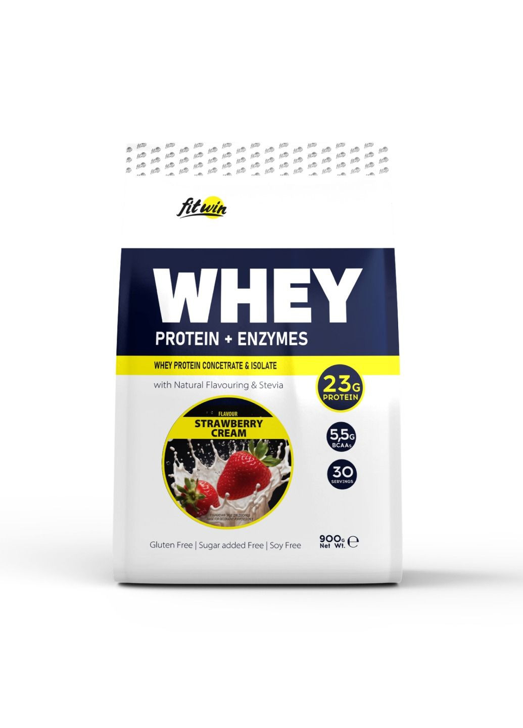 Протеин Whey - 900g Strawberry Cream FitWin (285736353)