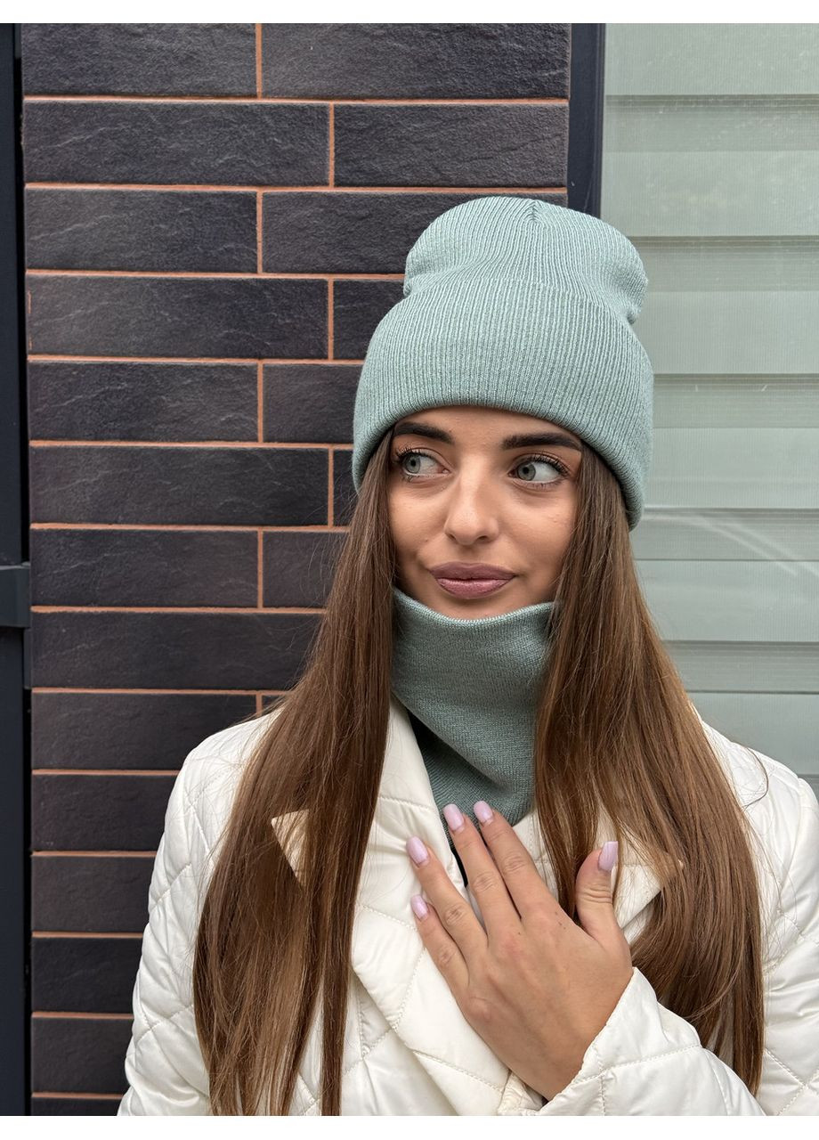 Базова молодіжна шапка-лопата жіноча синя STD (365811927)