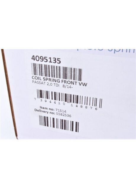 Пружина подв. передн. VW (пр-во) 4095135 C.I.U Lesjofors (366122709)