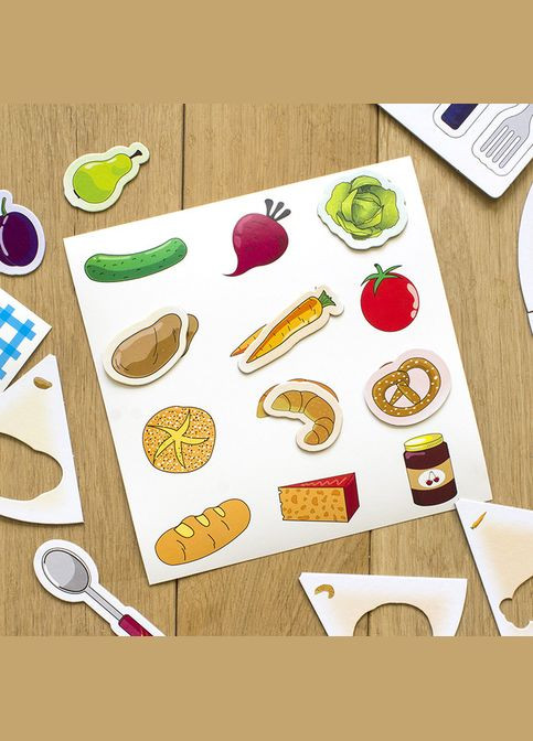 Детские учебные пазлы. Изучаем продукты питания 13203003, 20 развивающих игр в наборе Ranok Creative (367991479)