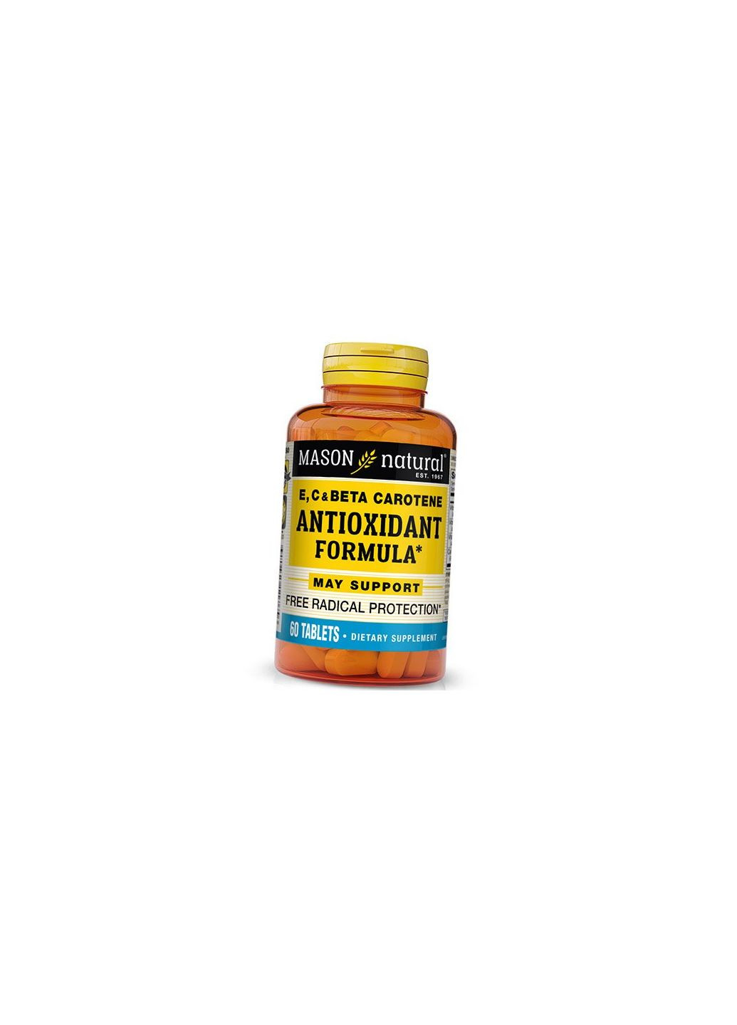 Vitamin E, C & Beta Carotene Antioxidant Formula 60таб (36529002) Mason Natural (293257028)