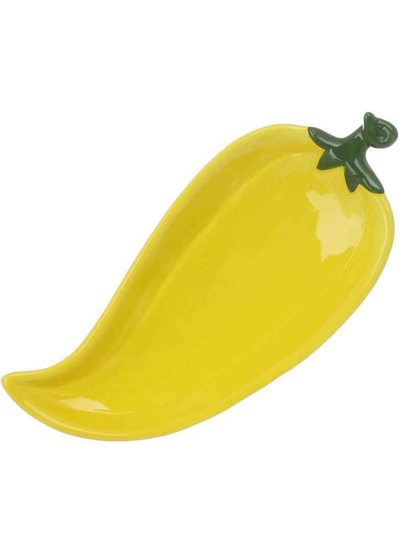 Набор 2 керамические тарелки "Pepper" 22х10см, Желтый перец BonaDi (372173630)