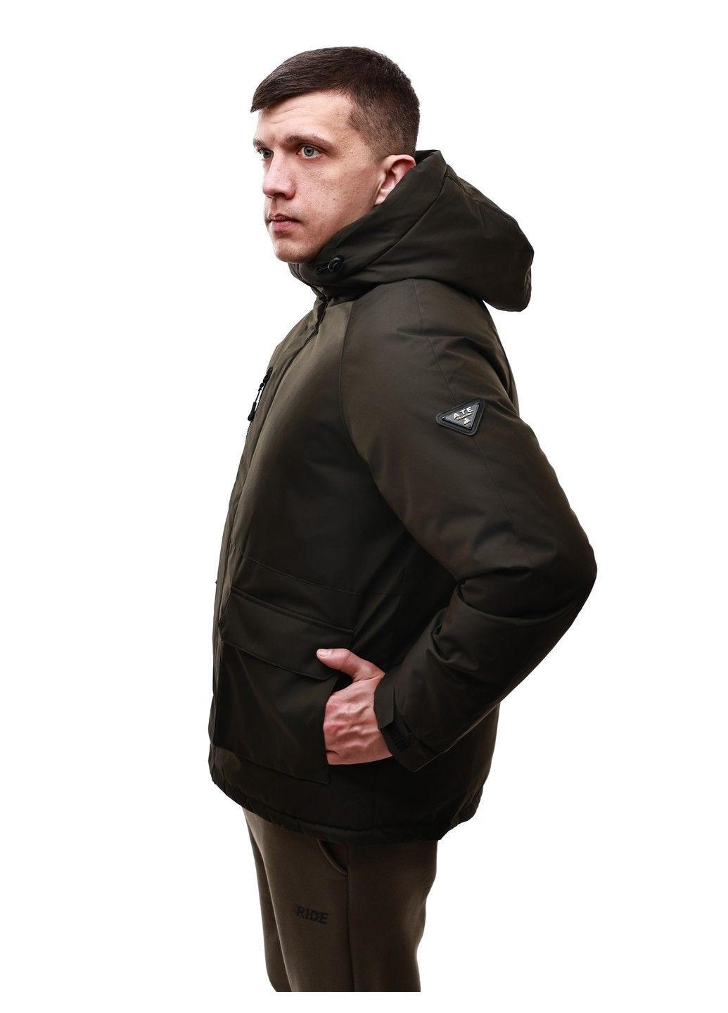 Оливкова (хакі) зимня куртка зимова чоловіча TE