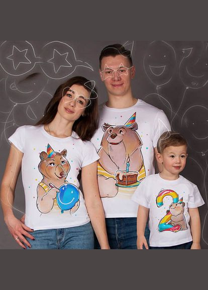 Футболки Фэмили Лук Family Look для всей семьи "Медведи. Именины" Кавун футболка (316304206)