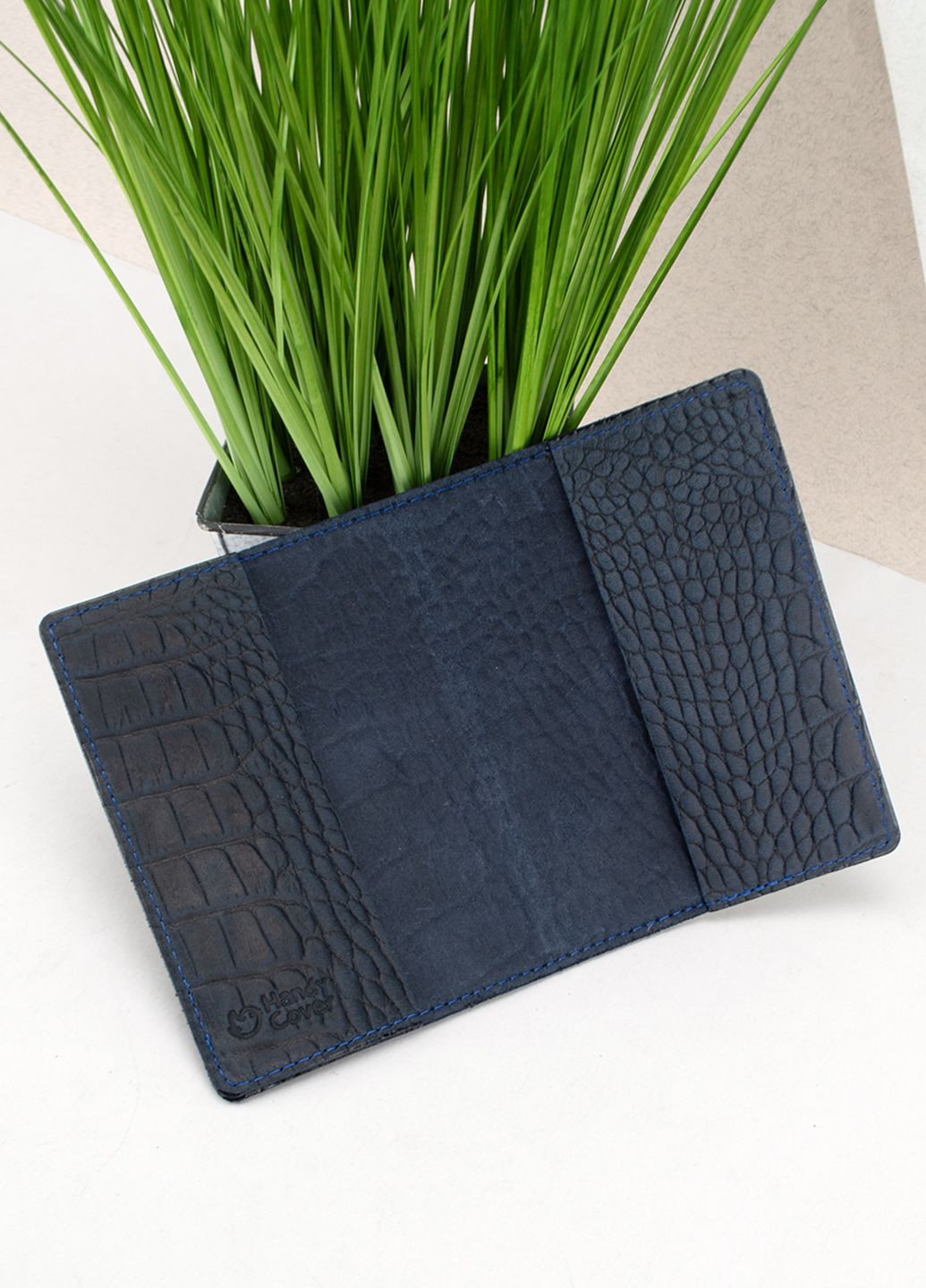 Подарунковий чоловічий набір №33 синій: обкладинка на паспорт та права HandyCover (302211516)