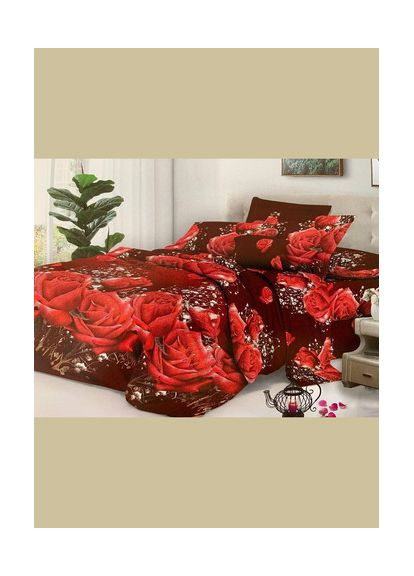 Євро комплект постільної білизни Бязь 3D Premium 200х220 см BPе-271 Vital-Textile (367262225)