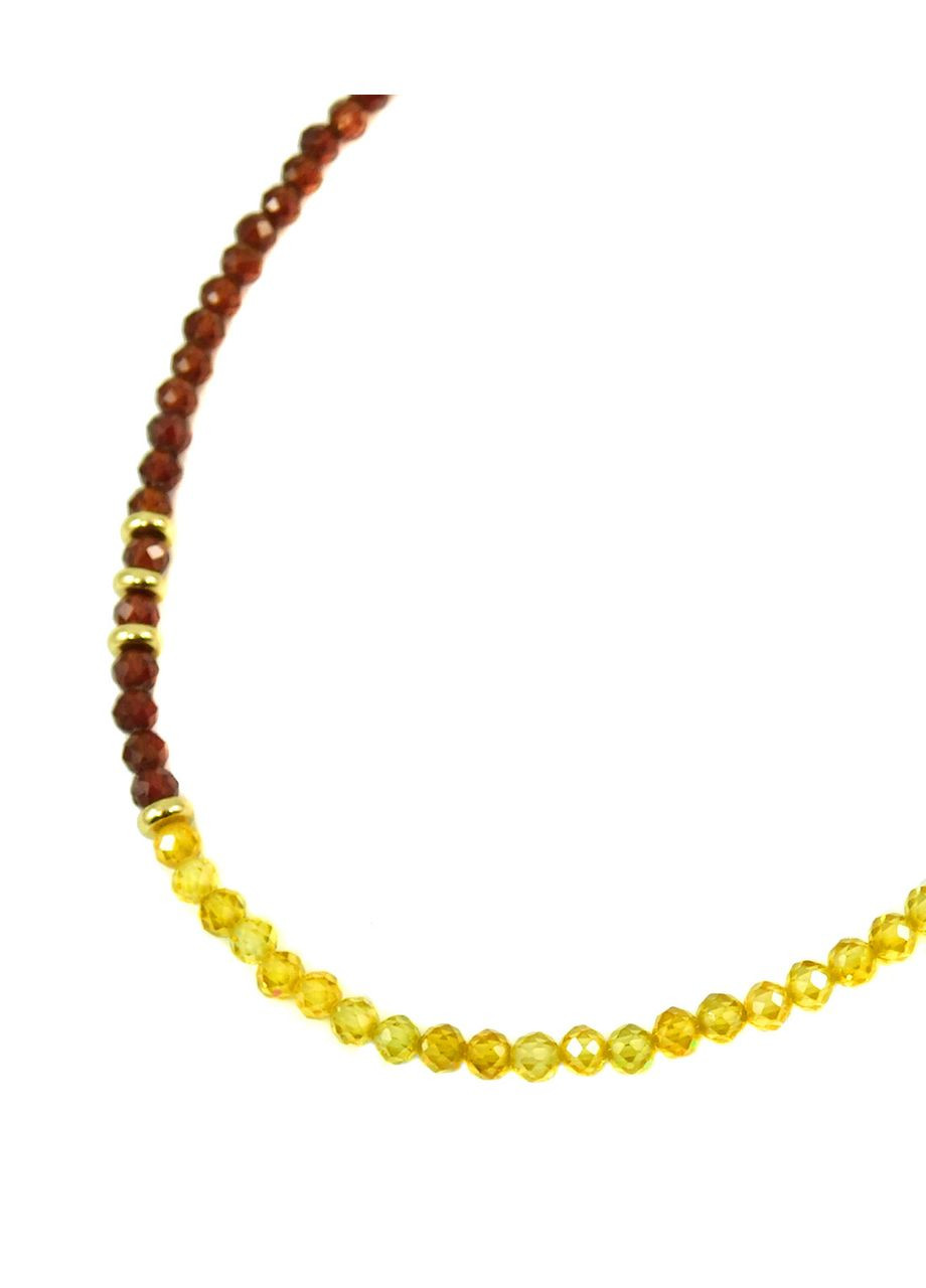 Бусы "Гармония осени" Циркон, Гранат Fursa fashion (322414992)