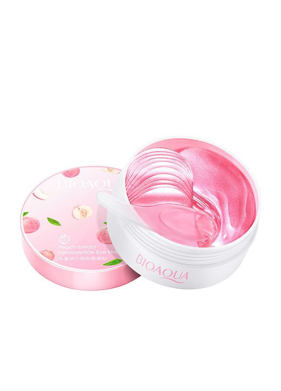 Гідрогелеві патчі з екстрактом персика й аргіреліном Peach Extract Hexapeptide Eye Mask, 80 г/60 шт. Bioaqua (317169441)