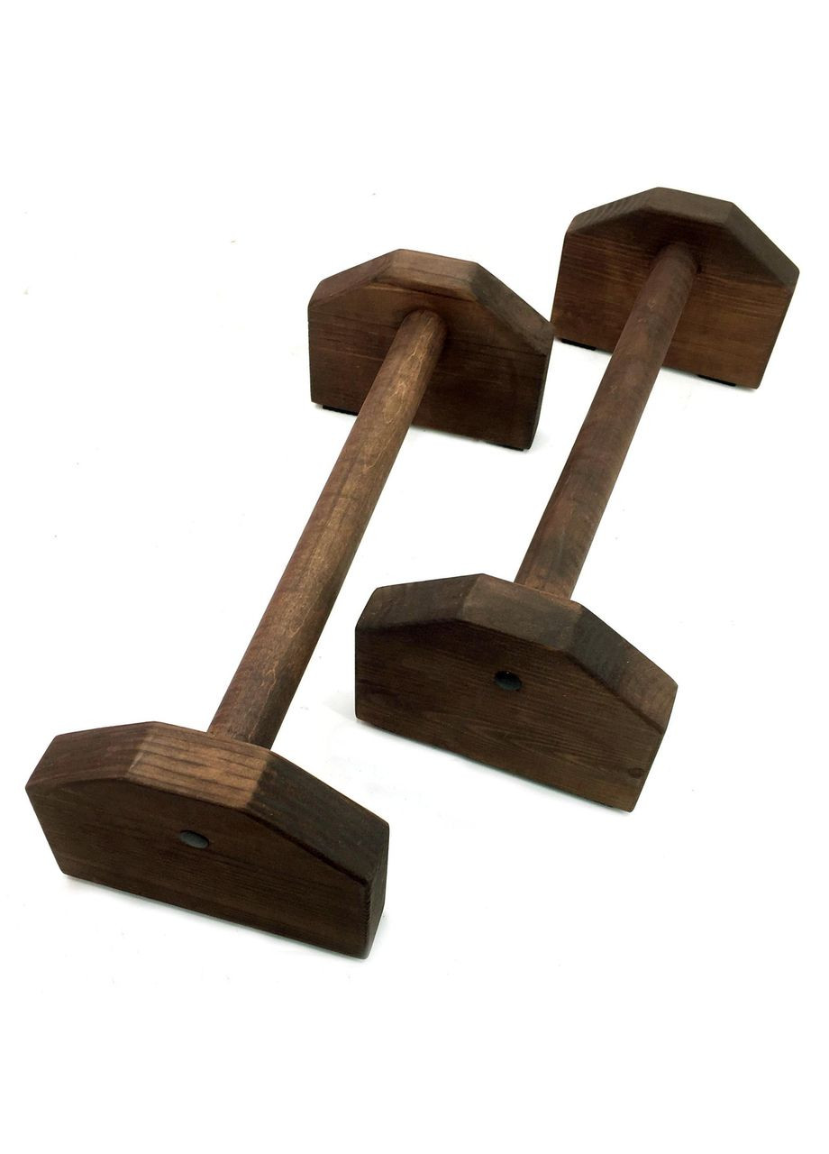 Упоры для отжиманий (паралетсы) из дерева Прая капучино (ПРЛ-000109) No Brand (328227996)