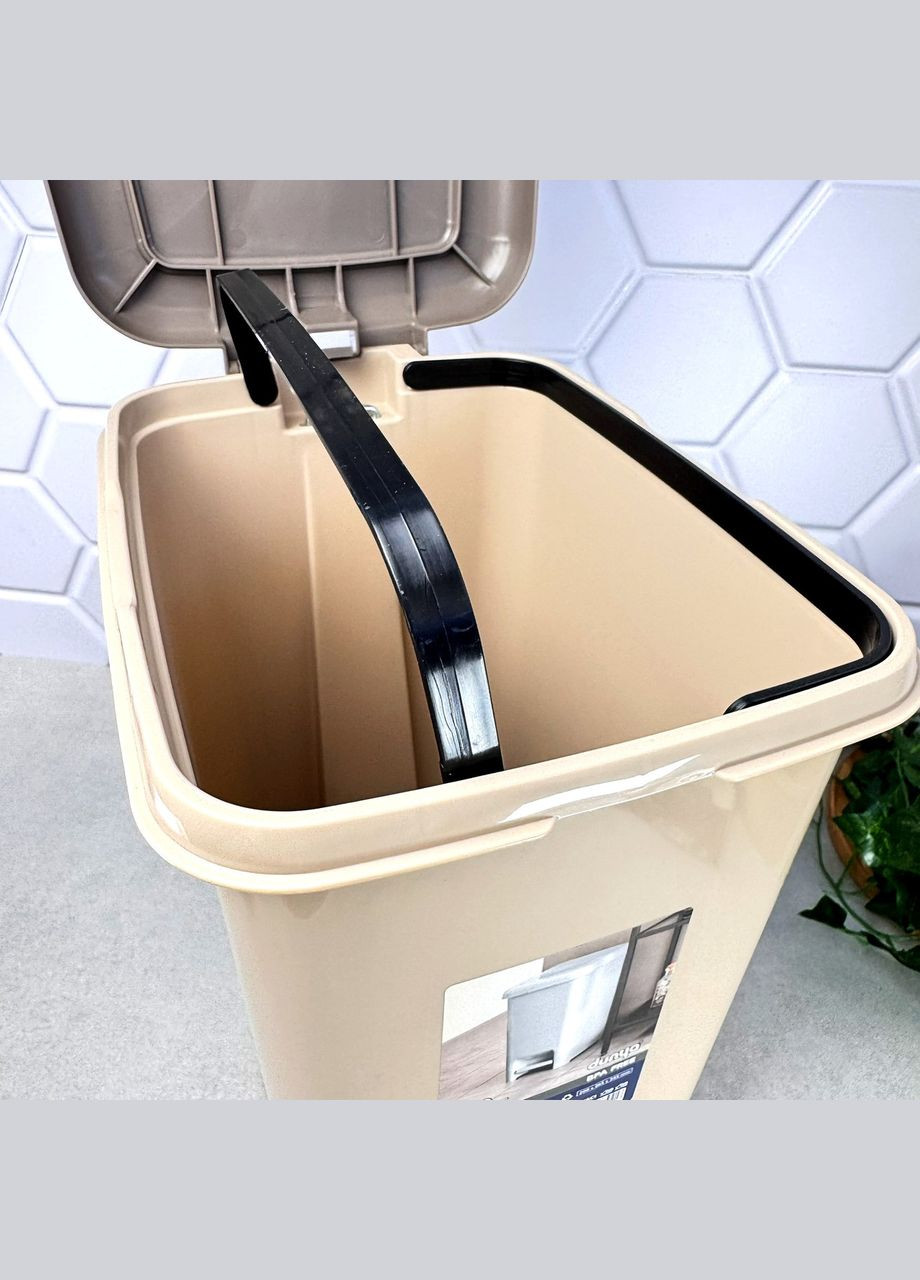 Відро для сміття з педаллю 10 л Капучино Слім 01041-20 Dunya (324445575)