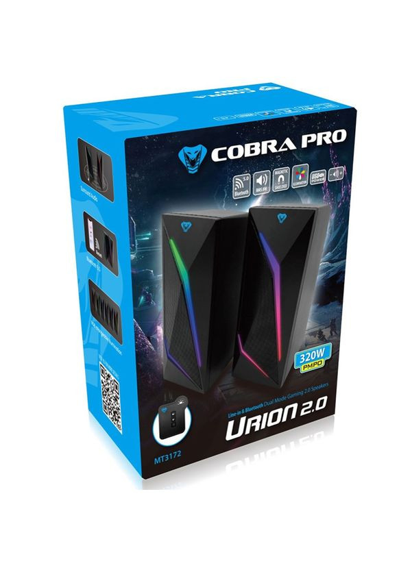 Акустична система 2.0 COBRA PRO URION Bluetooth Gaming 8Вт., LED Light Media-Tech (372625900)