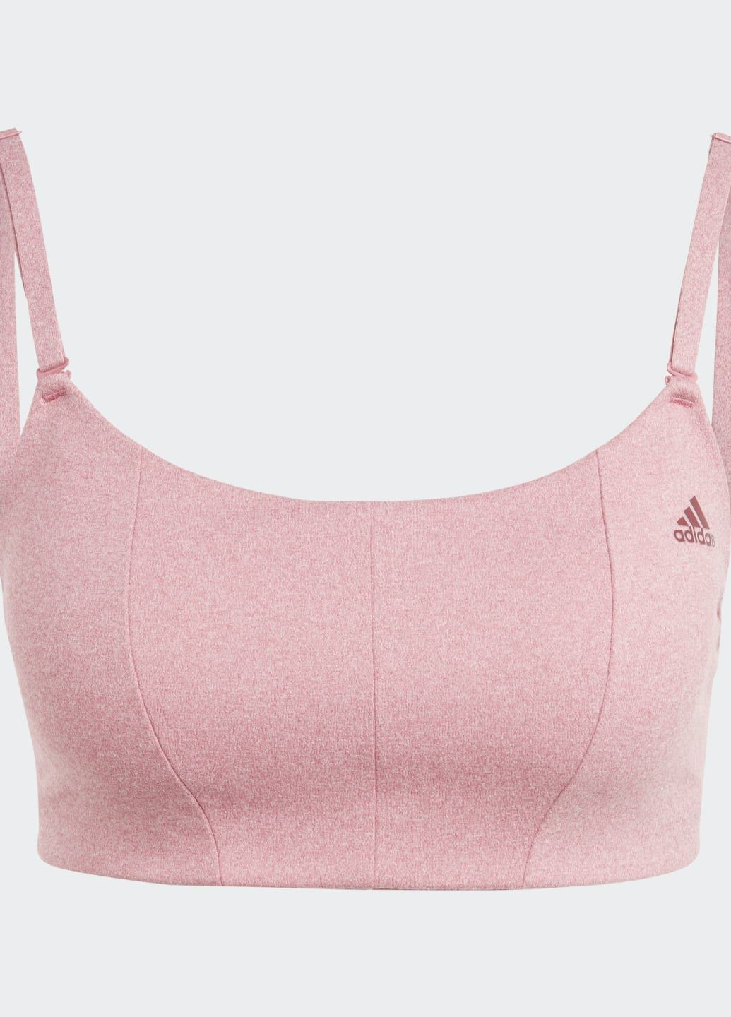 Розовый спортивный бра yoga studio light-support adidas