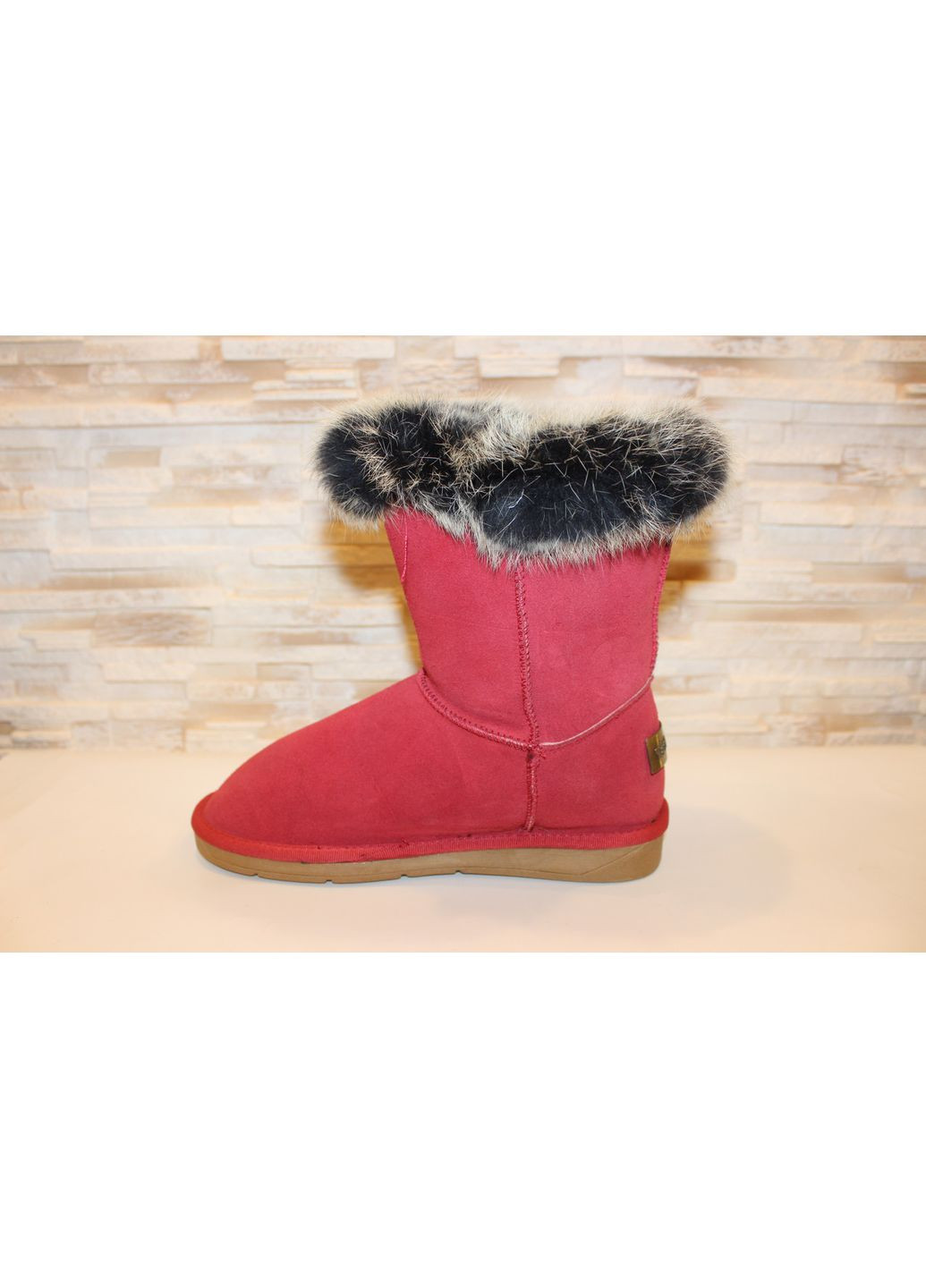 Угги женские зимние красные No Brand Уггі жіночі зимові (361668631)