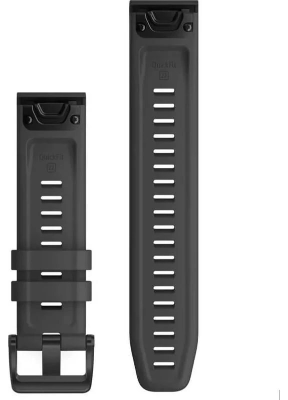 Ремешок для смарт-часов fenix 6 solar 22mm QuickFit Slate Gray Silicone (010-12863-22) Garmin (399745205)