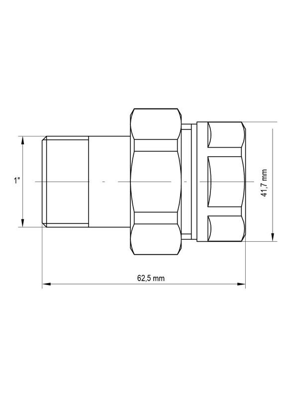 Угон американка 1" прямой KR.341 (KR0133) KOER (322006652)