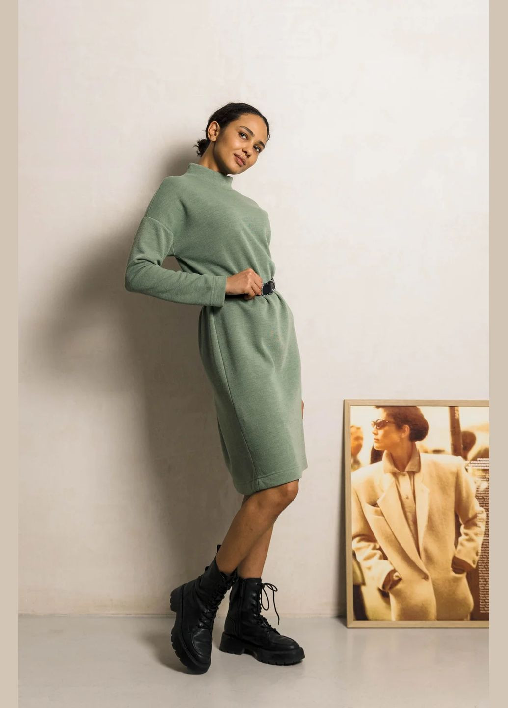 Оливкова спортивна, кежуал сукня Seventeen