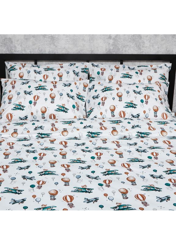 Комплект постельного белья Бязь Gold Люкс «» Полуторный 143х210 наволочки 2х70х70 (MS-820006177) Moon&Star Cloud Adventures (356112848)