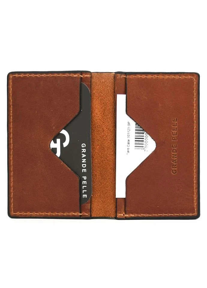 Картхолдер CardCase визитница терракотового коньячного цвета для документов и визиток органайзер для карточек. Grande Pelle (398113664)