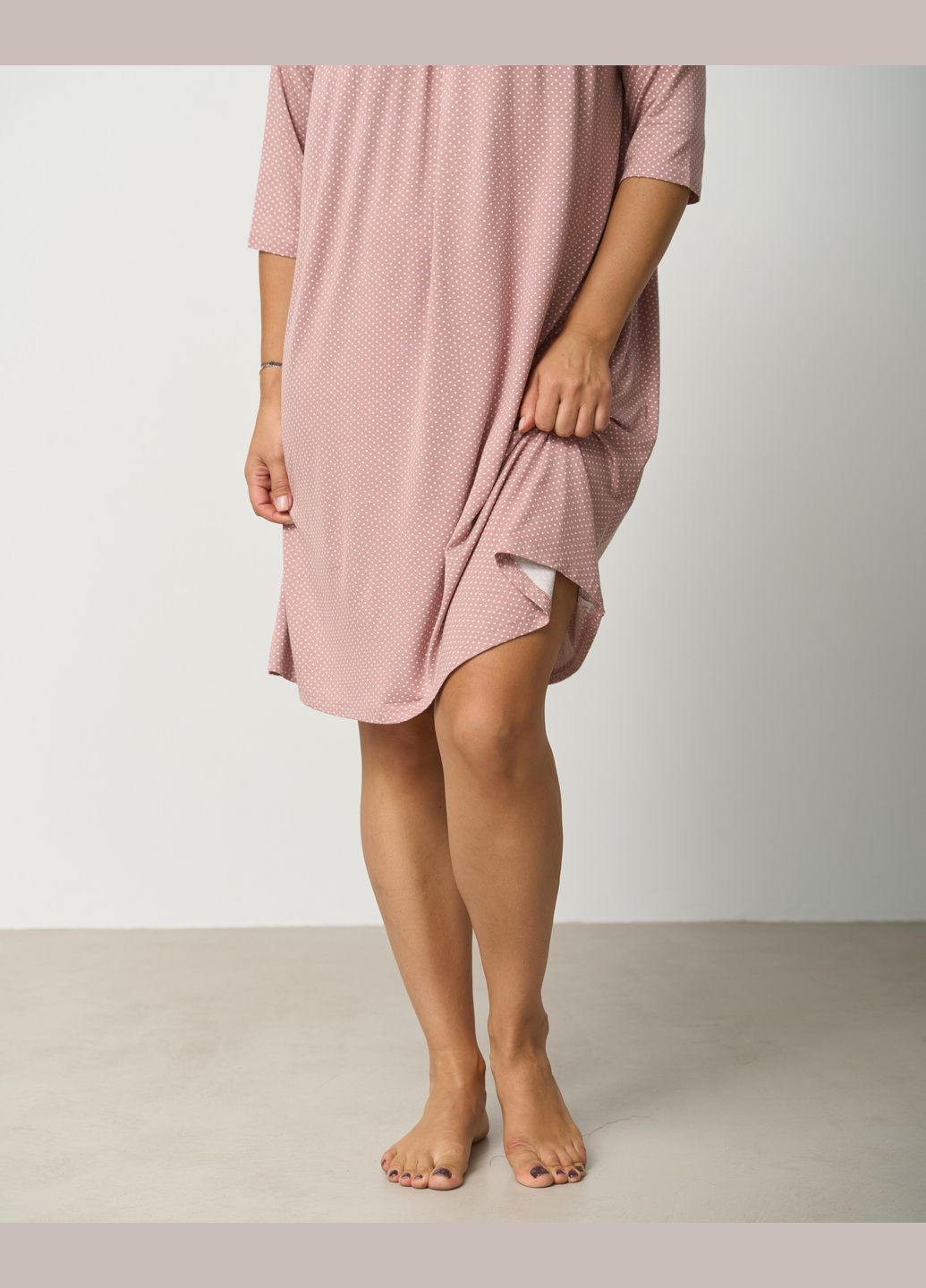 Віскозна сорочка з рукавом 3/4, батал Nicoletta (306614101)