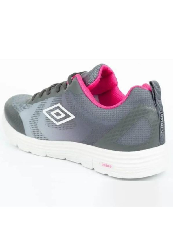 Женские серые кроссовки с белой подошвой и розовой подкладкой. Umbro Honiara серые демисезоны (356130631)