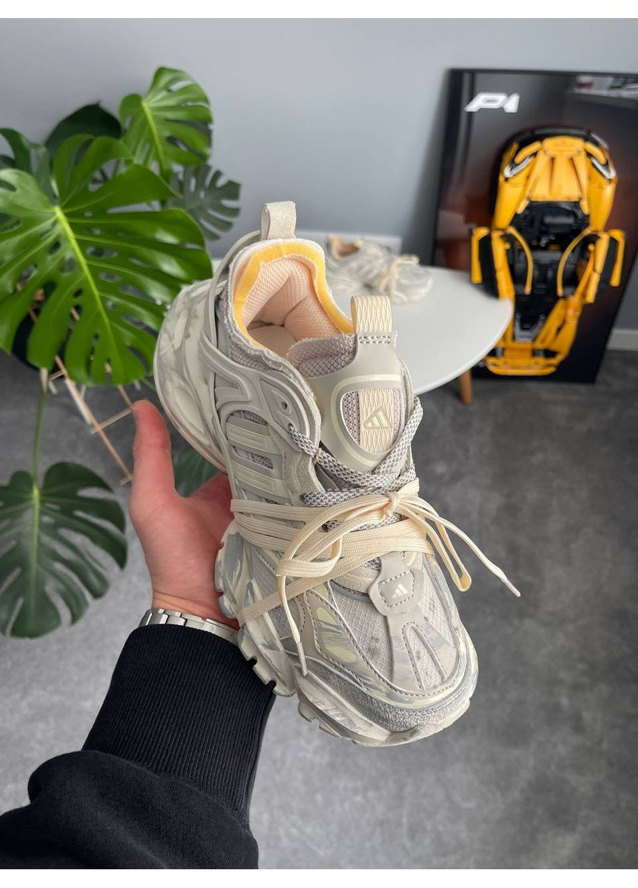 Кроссовки женские и мужские Adidas Vento XLG Deluxe Beige | Адидас Венто Делюкс бежевые No Brand серые демисезоны (356764828)