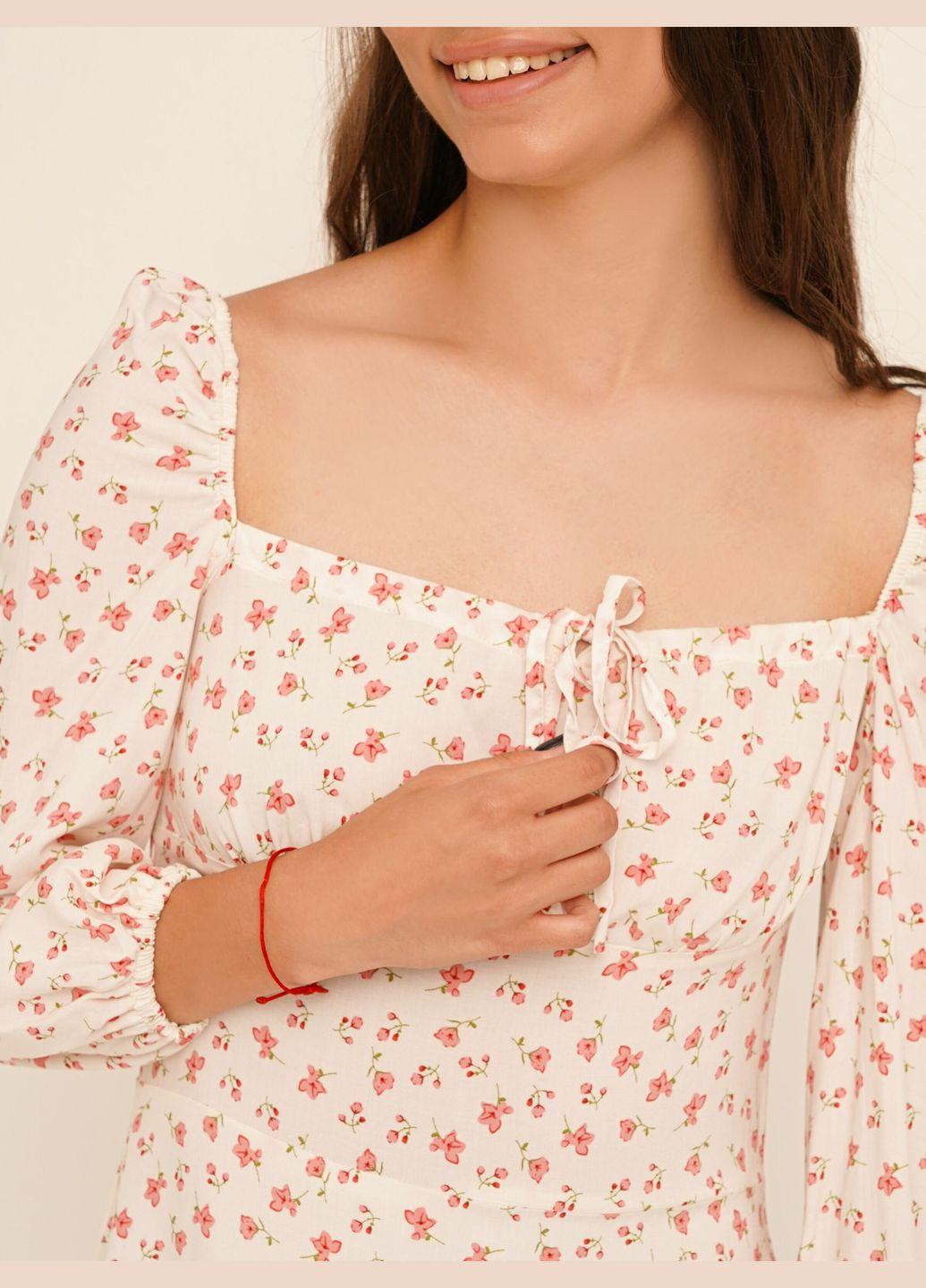 Молочное повседневный платье с узором женское wtc02380 молочно-розовый shop (2000990675866) LAWA