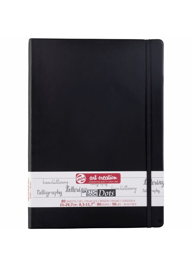 Блокнот для графики и каллиграфии в точку Talens Art Creation DOTS 21х30см 80г/м2 80л черный [CD] Royal Talens (364193665)