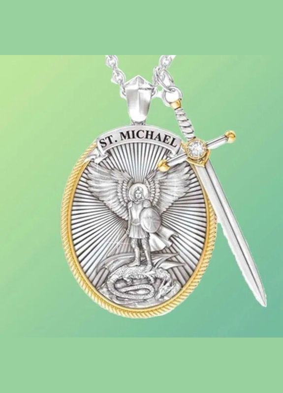 Кулон святой Архангел Михаил защити меня Святой щит подвеска амулет талисман No Brand (338436375)