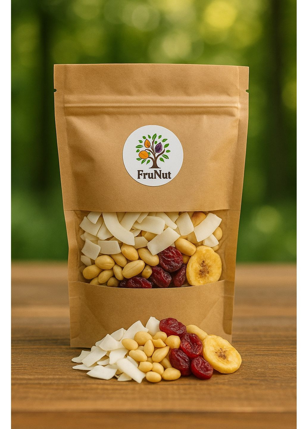 Coco Energy (Кокосовые чипсы, Арахис несоленый, Клюква, Банановые чипсы), 250 г FruNut (371500771)