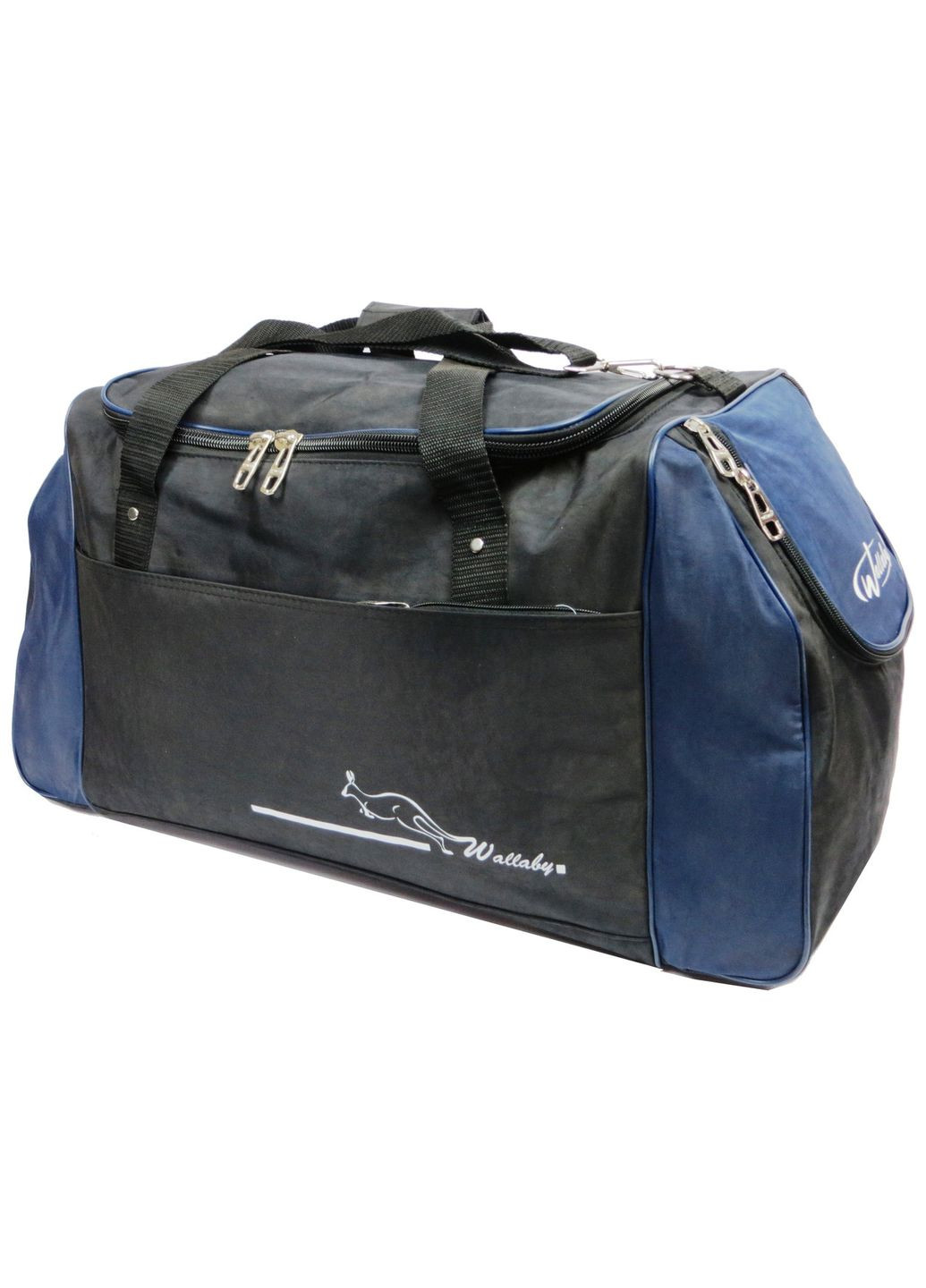 Спортивна сумка 447-1 5L Чорний із синім Wallaby (297642877)