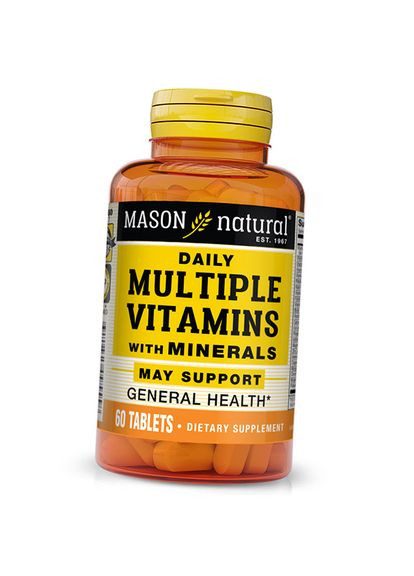 Мультивитамины и Минералы, Daily Multiple Vitamins With Minerals, 60таб (36529054) Mason Natural (293255837)