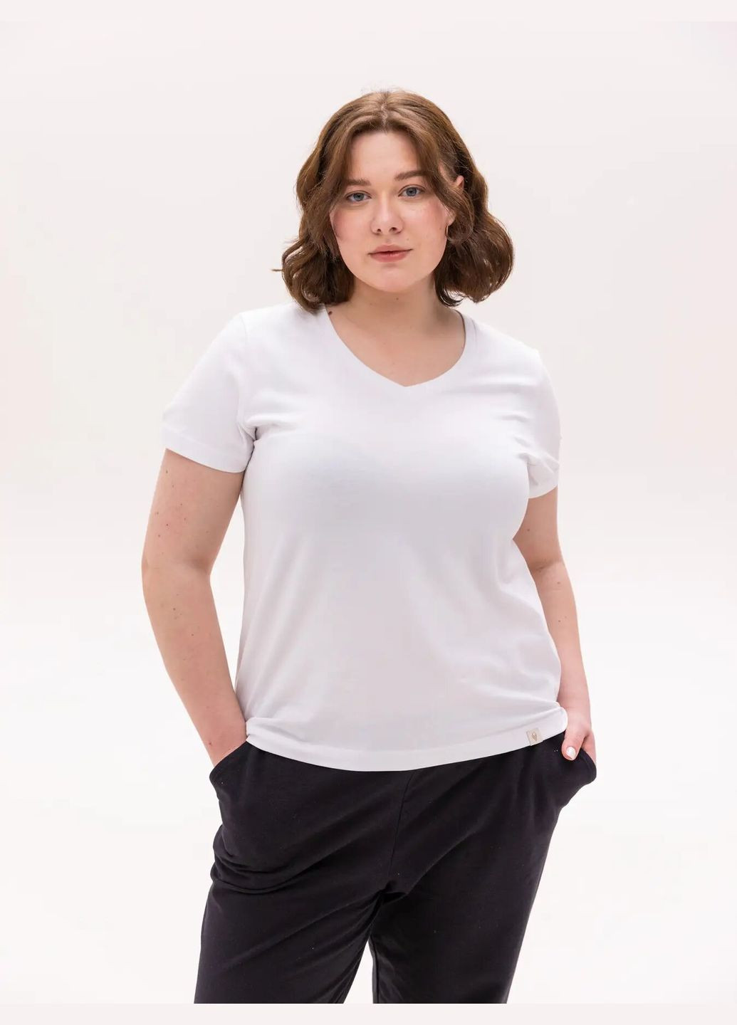 Футболка женская легкая больших размеров Роза - (301539048)