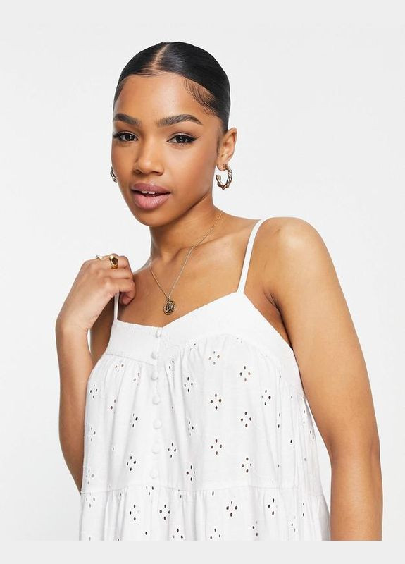 Білий сукня максі з вишивкою Asos