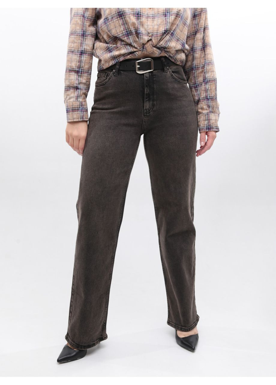 Джинси жіночі коричневі широкі зі стрейчем Палаццо Angelina Mara - (369668889)