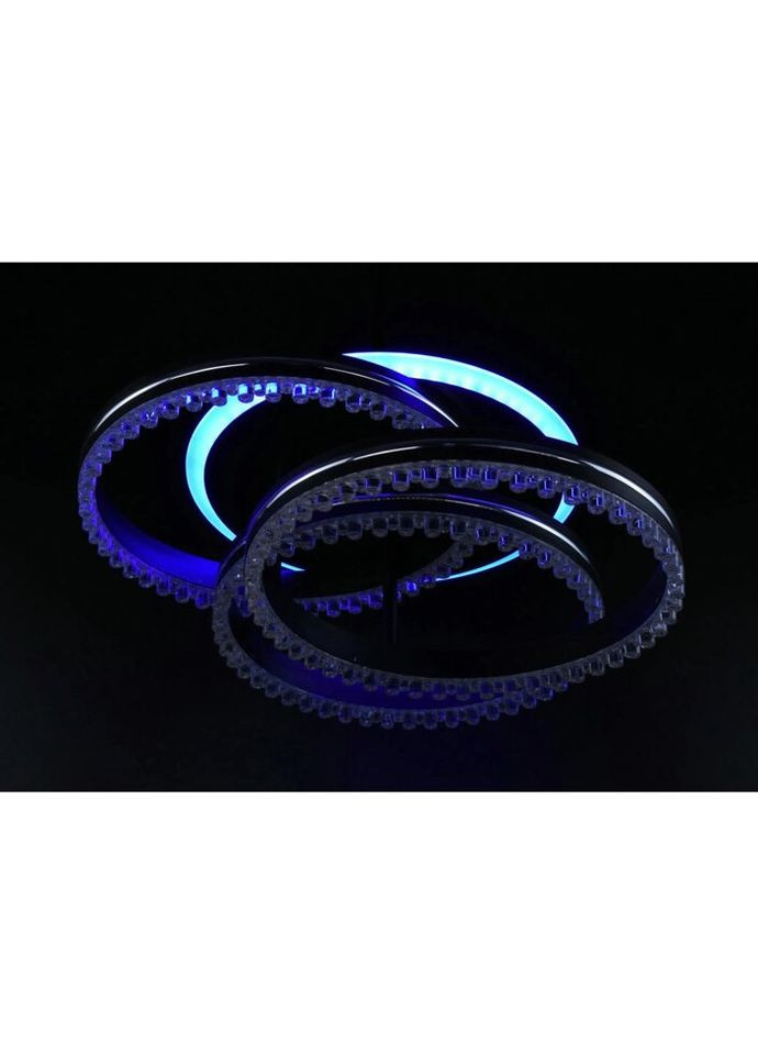 Люстра светодиодная потолочная LED светильник для квартиры на потолок лэд 26529 Черный 16х43х43 см. Sunnysky (324395824)