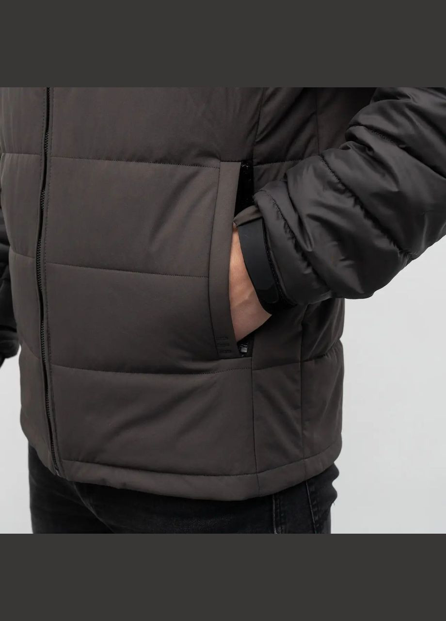 Графитовая демисезонная мужская куртка демисезонная большого размера SK