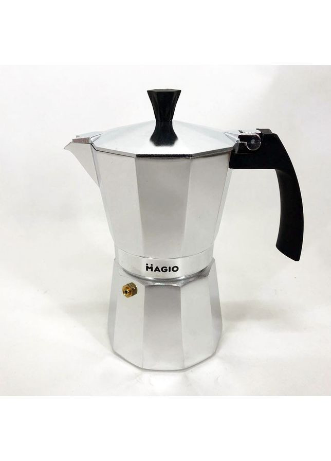 Кофеварка для плиты Magio MG-1002 300 мл, Кофеварка гейзерная для электрической плиты, Гейзер OG-223 для кофе Unique (352770254)