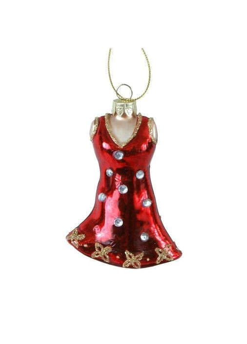 Ялинкова прикраса Плаття Червоний (NY28-228) BonaDi (311203332)