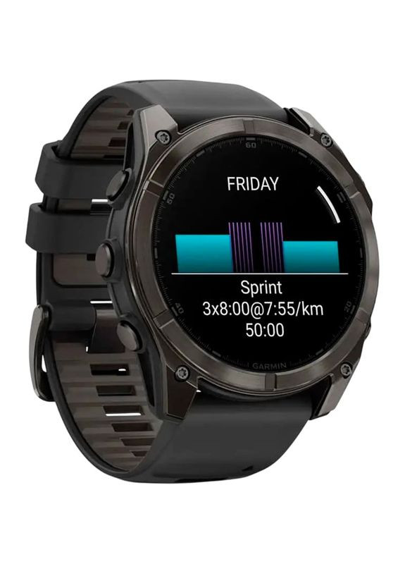 Смарт-годинник Fenix 8 Amoled 51mm Sapphire Carbon Grey DLC with Black/Pebble Grey Silicone Band (010-02905-21) Garmin (322895988)