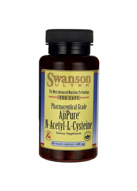 Ацетилцистеин фарм. качество, N-Acetyl-L-Cysteine, 600 мг, 60 капсул Swanson (364311246)