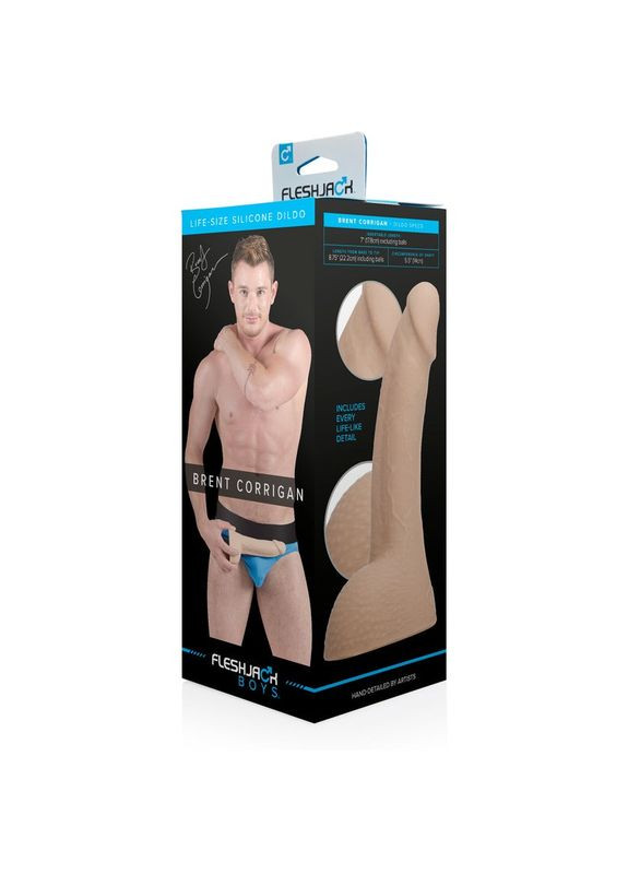 Фаллоимитатор с мошонкой реалистичный Fleshjack Boys BRENT CORRIGAN, телесный Fleshlight (332052715)