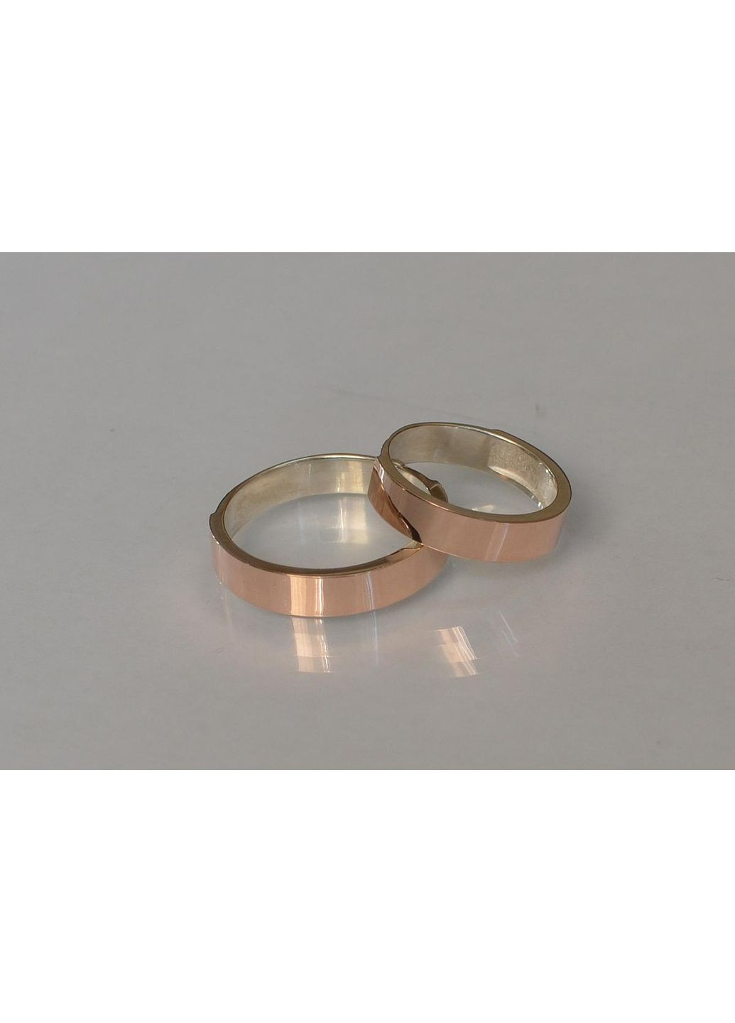 Серебряная обручка с золотыми напайками Silver Style (367112909)