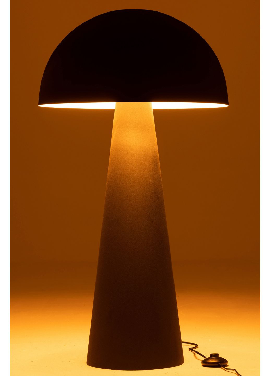 Лампа підлогова металева чорного матового кольору у формі гриба висота 98 см (17243) J-Line (362457285)