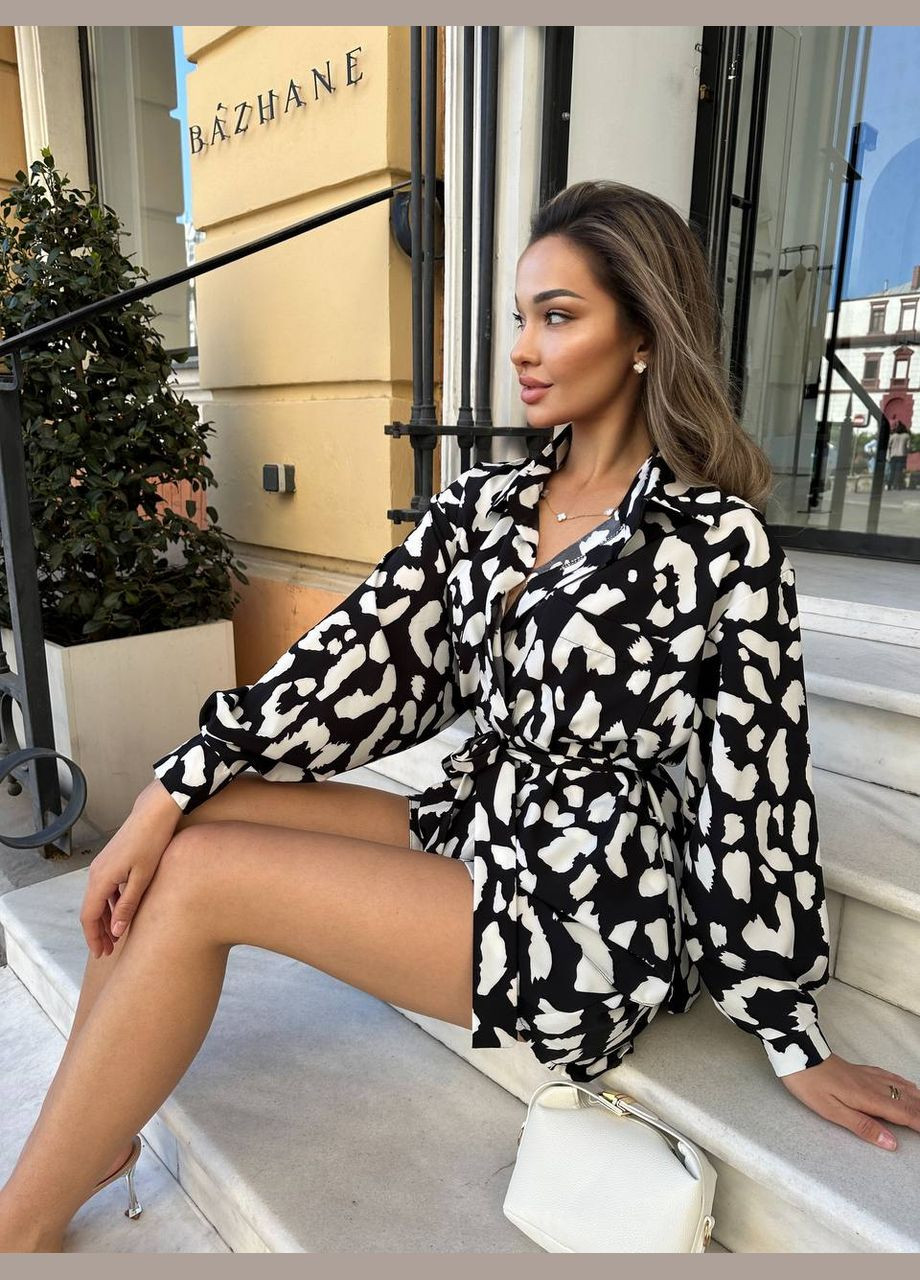 Женский костюм рубашка+шорты Україна (327215447)